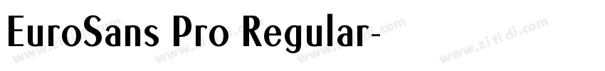 EuroSans Pro Regular字体转换